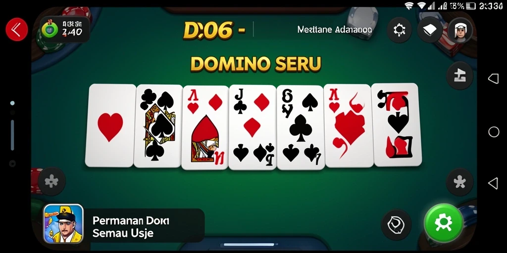 Tampilan menarik dari gameplay D06 dengan suasana permainan Domino.
