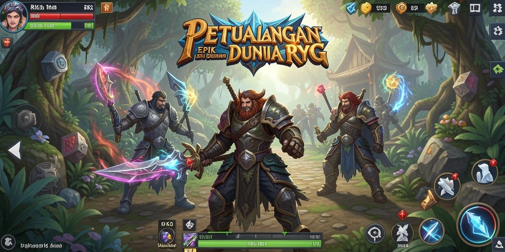 Tampilan gameplay RPG yang menegangkan dan penuh aksi.