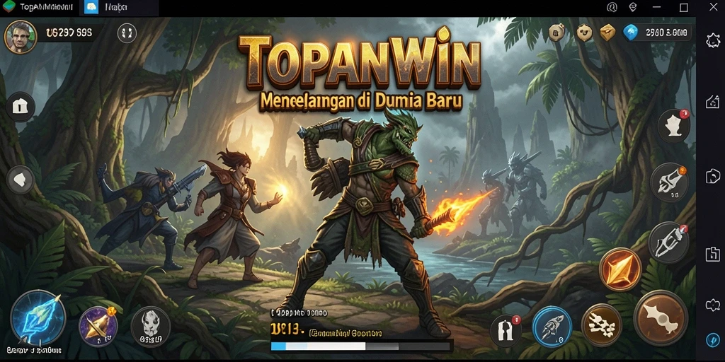 Screenshot gameplay TOPANWIN menampilkan aksi petualangan yang seru.